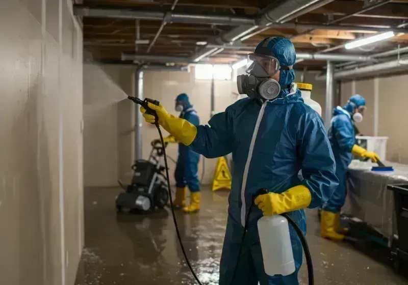 Basement Sanitization and Antimicrobial Treatment process in Mokena, IL