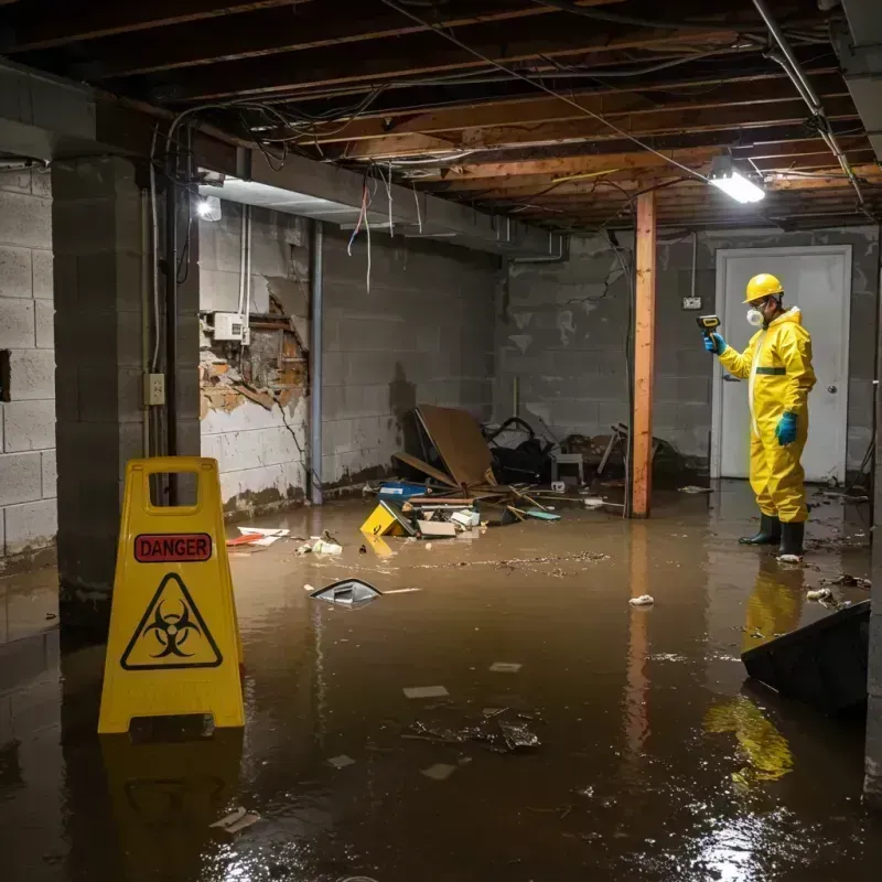 Flooded Basement Electrical Hazard in Mokena, IL Property